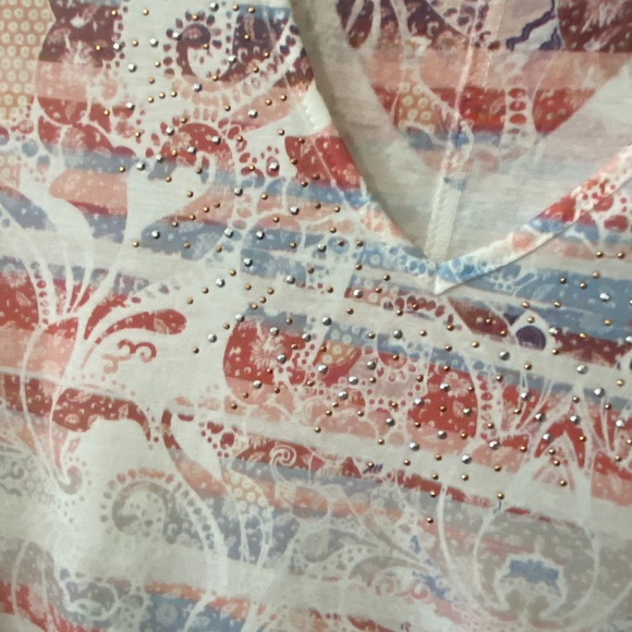 Multi-Colored Ruffle-Sleeved Tunic - Picture 4 of 4